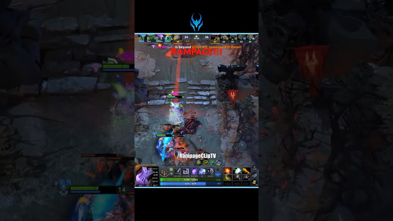 IO BEST SUPPORT ❓😱😱 FACELESS VOID RAMPAGE 🔥🩸 #subscribe #dota2