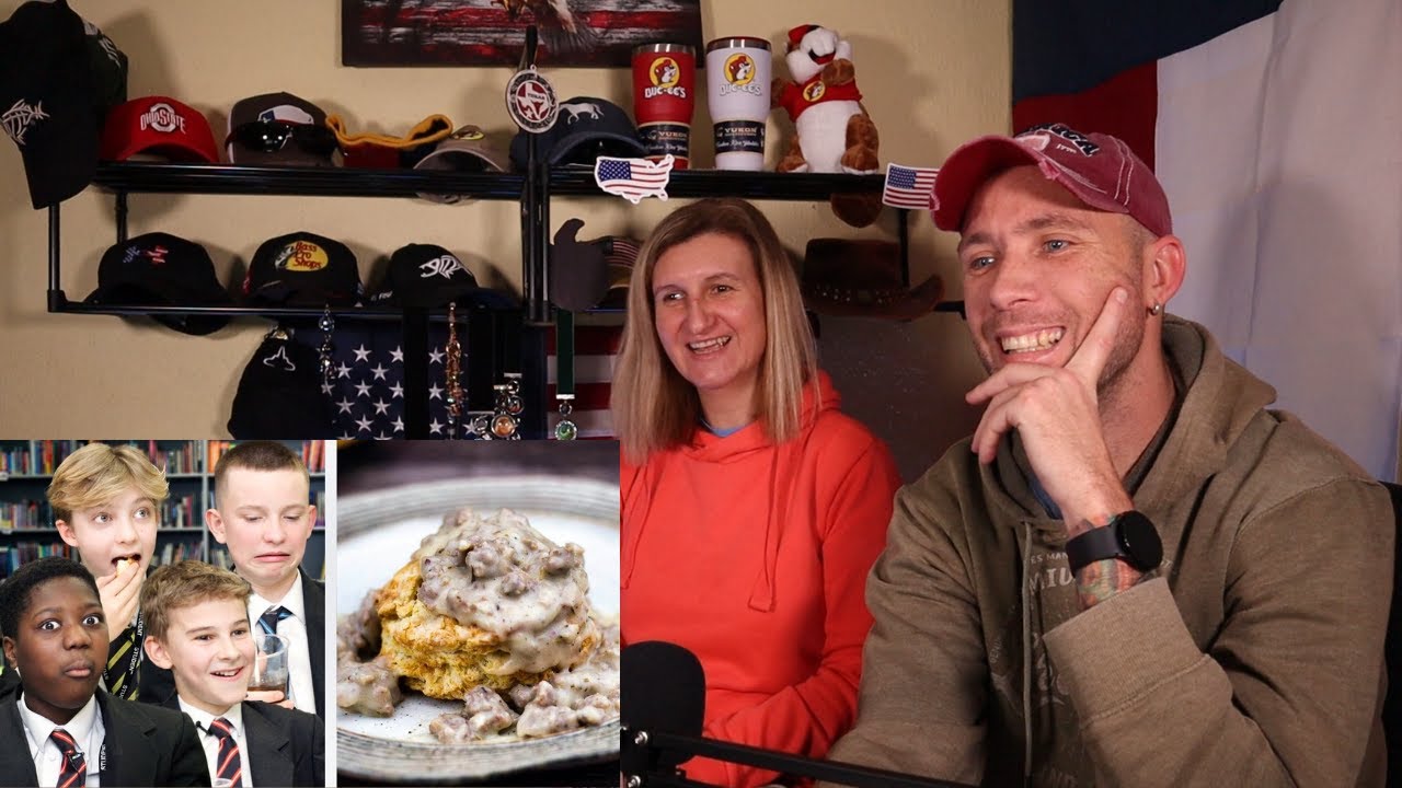 European Family Reacts to British Highschoolers Try Biscuits and Gravy
