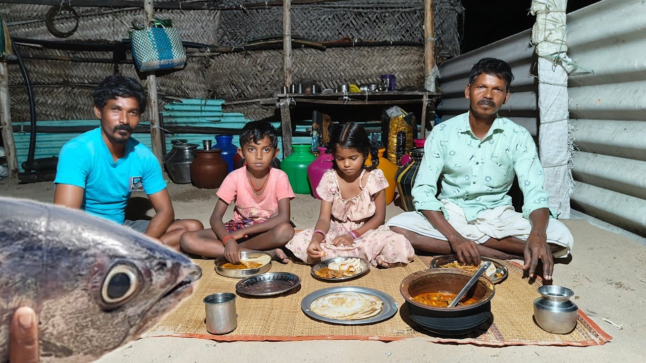 இரவு நேர சாப்பாடு தோசைக்கு மீன் தலை குழம்பு