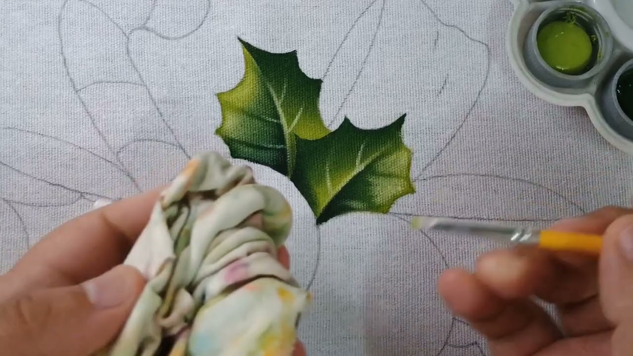 Projeto de Natal Bengala Doce Pintura em Tecido Parte 1, Aula 524 Bruno Silva