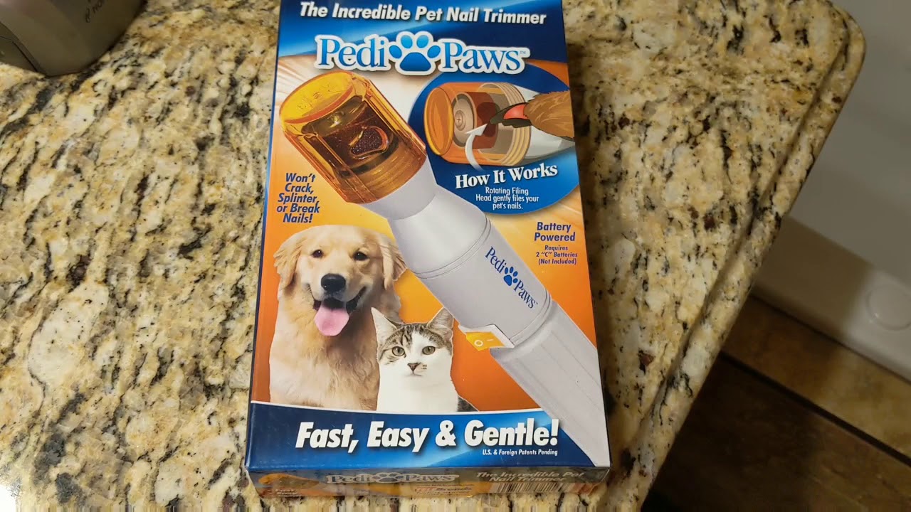 Dog nail clippers compared to electric nail file pedi paws