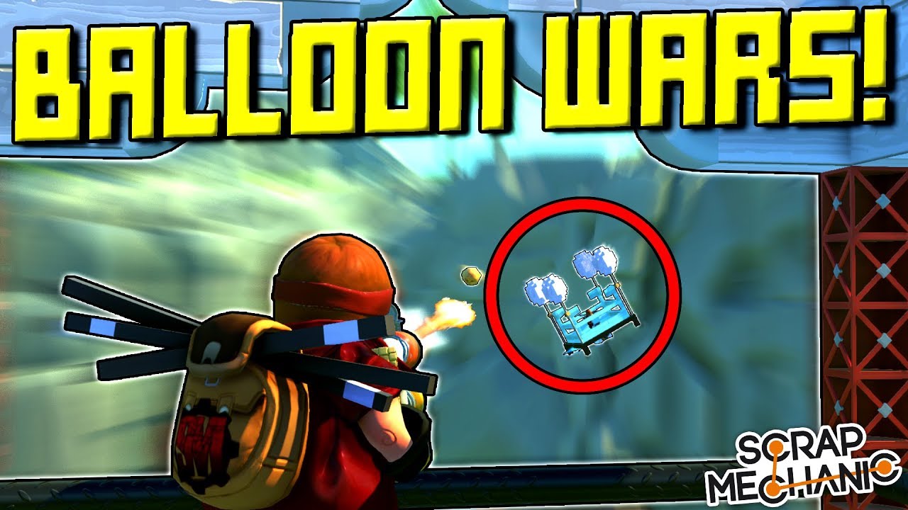MID AIR BALLOON WARS! (1080p OMG EDITION*)  - Scrap Mechanic Multiplayer Monday! Ep 104