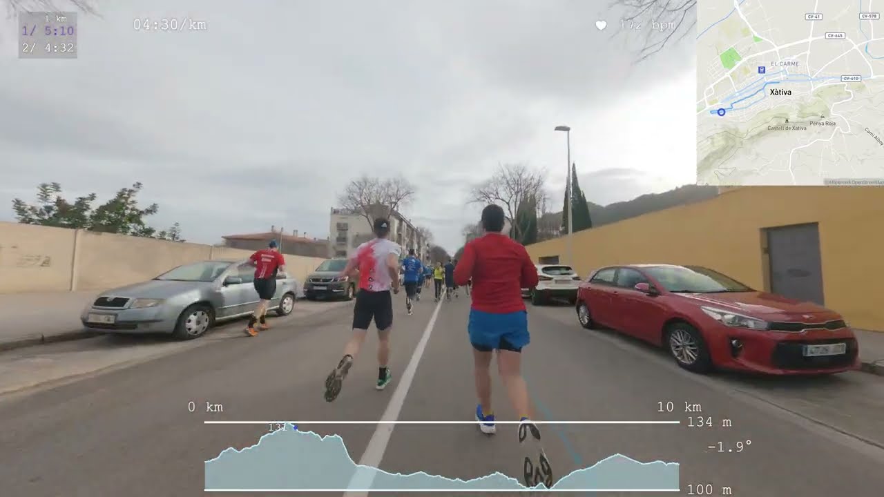 10K Bombers Xàtiva - Marca 48:27 - Ritmo 4:50/km