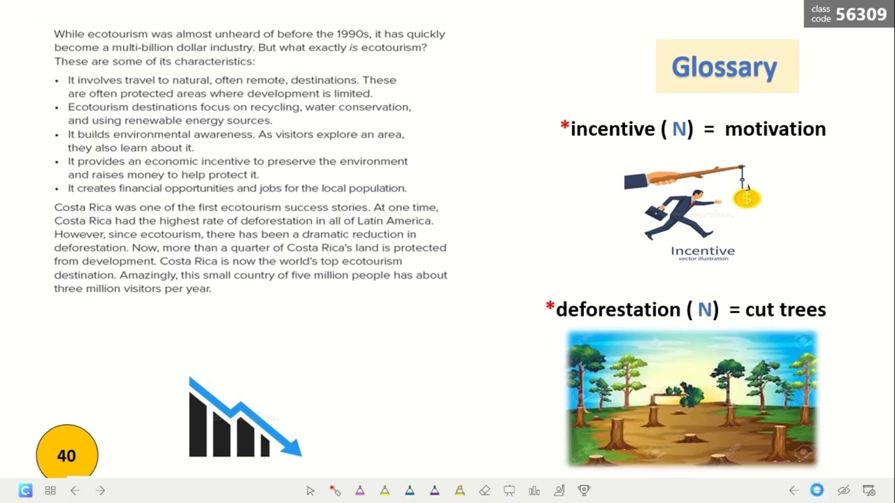الصف الثاني ثانوي Mega Goal 3 Unit 3 Reading   Far & Away p.40 +41