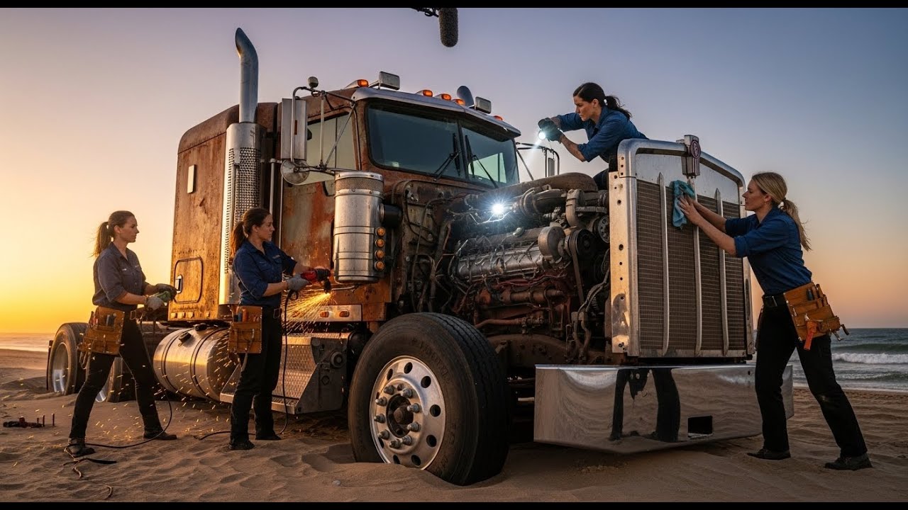 I Transformed ASMR Truck Restoration Rusted Kenworth Semi-Truck Found on a Beach