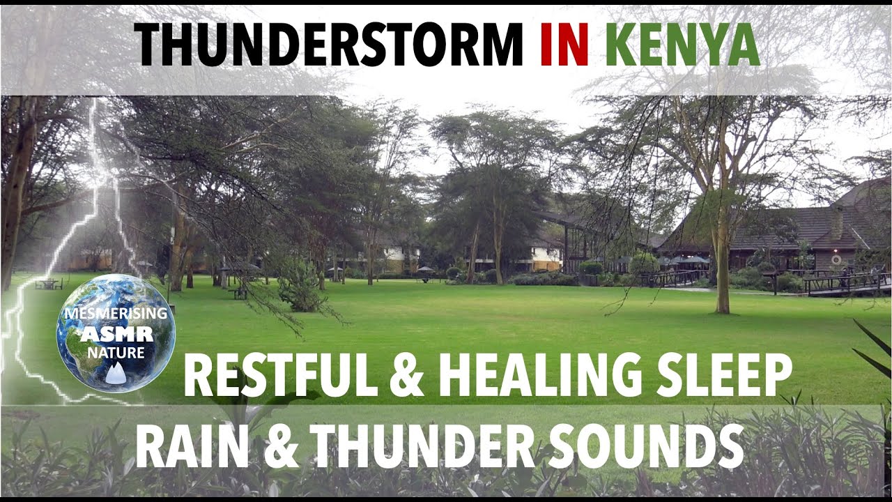 Thunderstorm in Kenya - 2h of Rain with Thunder Sounds for Relaxation & Restful Sleep