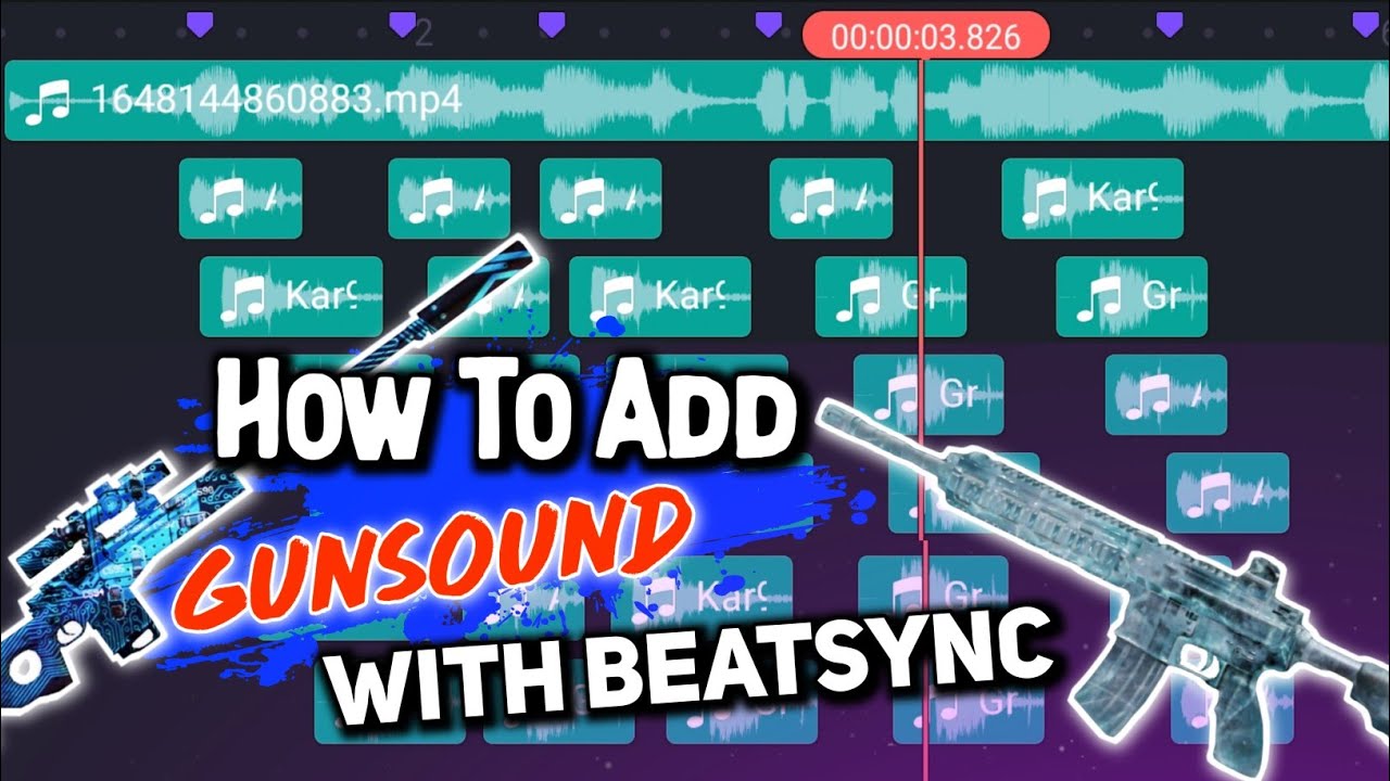 How To Add Gun Sound Effect In Video | Perfect Beat Sync On Mobile || Add sound effects