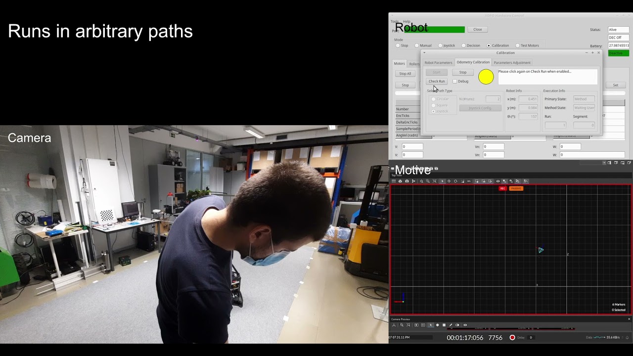 OptiOdom: Arbitrary Calibration Path for Omnidirectional Robots
