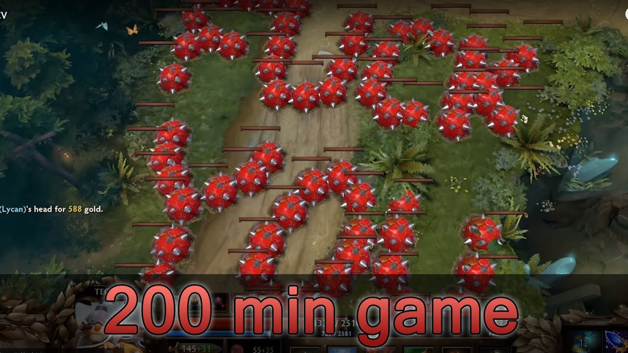200 min game with 6.85 Techies
