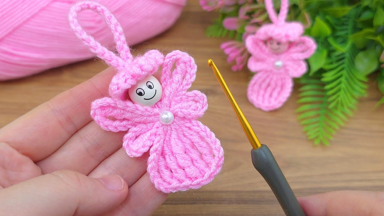 SUPER IDEA!! Crochet lucky angel!! How to crochet an angel?! easy crochet tutorial keychain #crochet