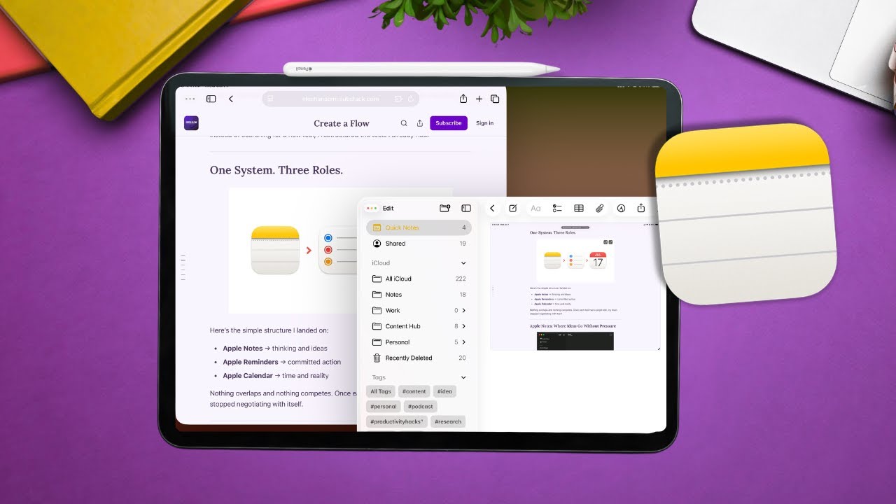 Как я использую Apple Notes в качестве второго мозга в процессе создания контента.