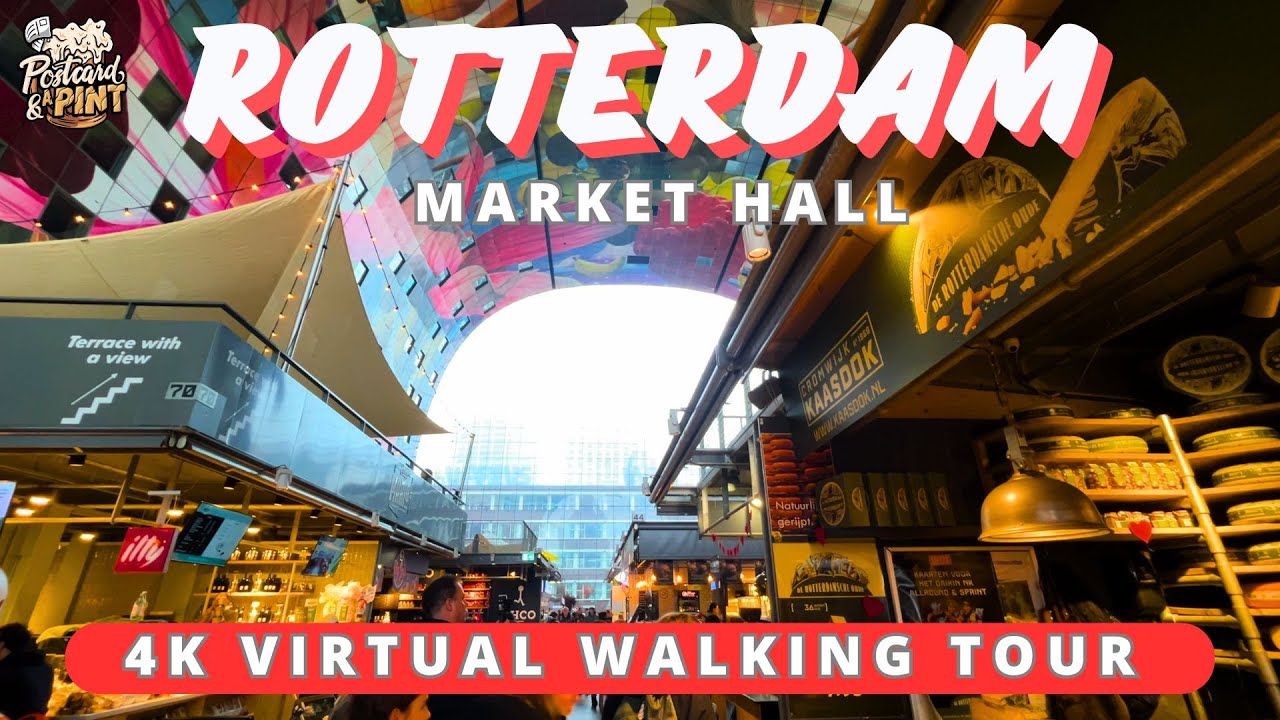 Rotterdam Market Hall (Markthal) 4K Virtual Walking Tour