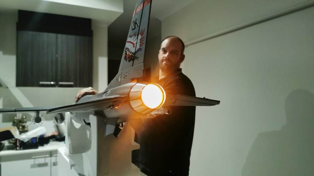 GOONIAC AFTERBURNER REVIEW. FMS F16c 70mm EDF Jet.