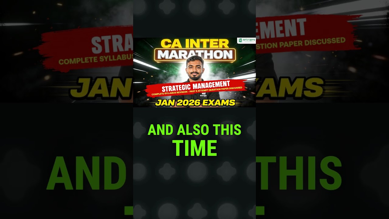 Strategic Management CA INTER Marathon 🔥 Syllabus + Keywords + Case Study Approach