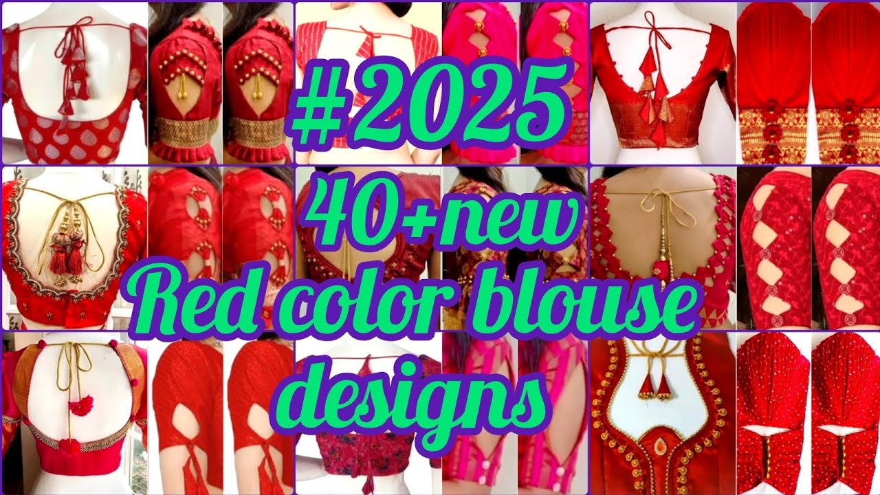 🥰🎊40+trending Blouse neck design with sleeve/red color boutique blouse design/blouse ki gala design