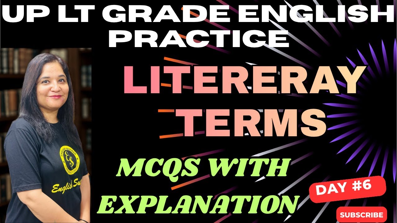 UP LT GRADE ENGLISH 2025 II Literary terms MCQs II PREPARTAION II Day 6 I
