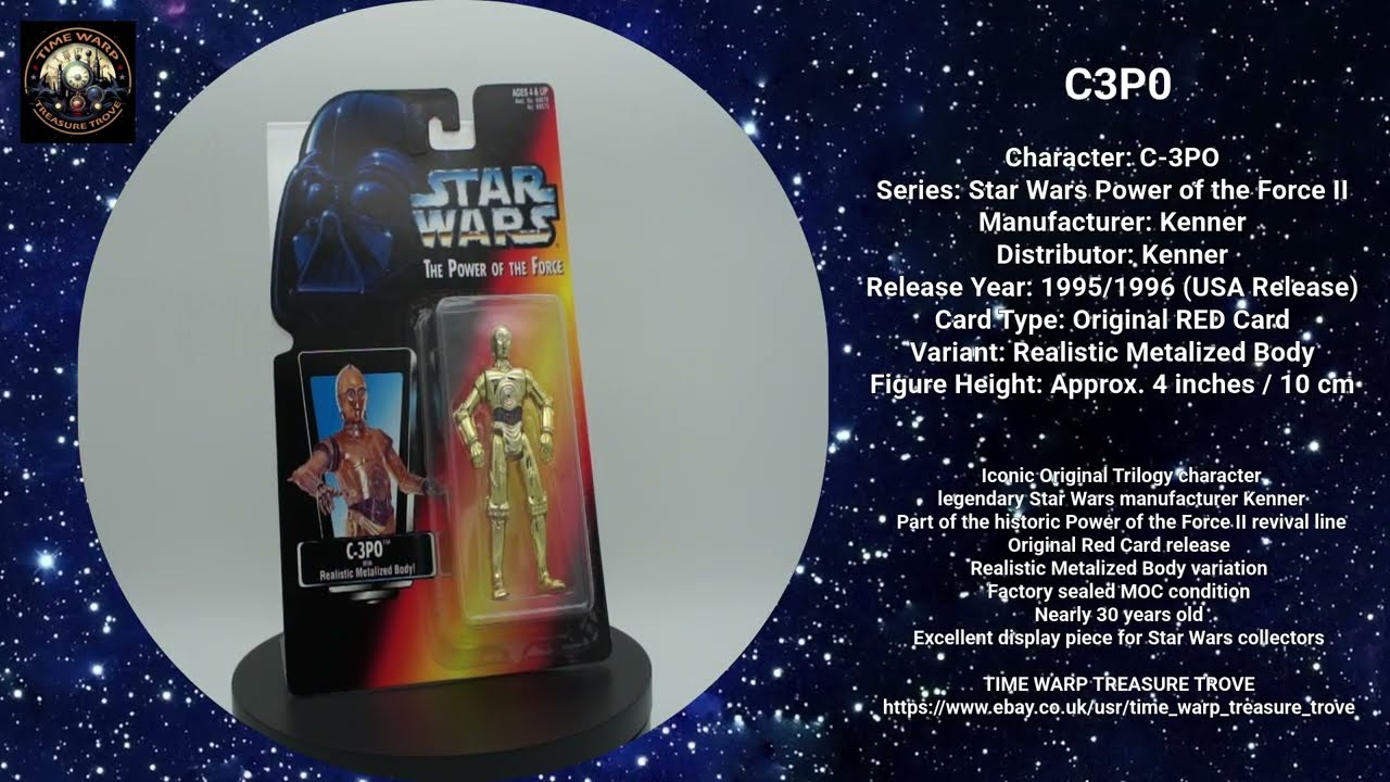 Rare Vintage Star Wars C-3PO | Original Kenner RED Card Factory Sealed Collector Figure