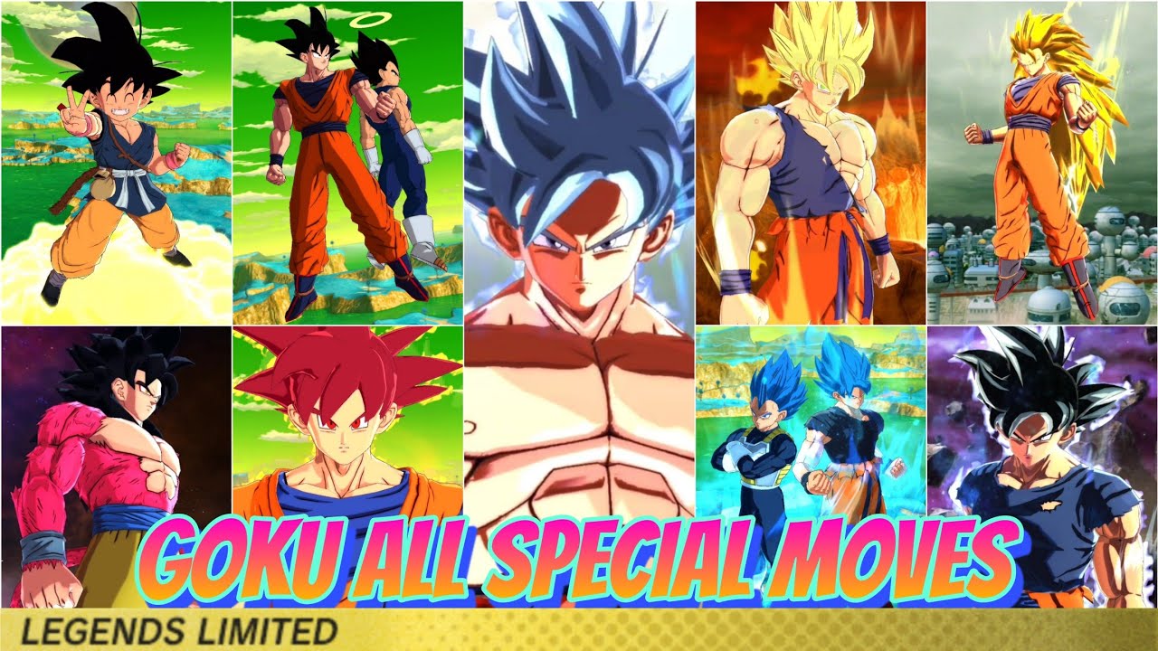 GOKU ALL SPECIAL MOVES UPTO JUNE 2024 🔥 IN DRAGON BALL LEGENDS