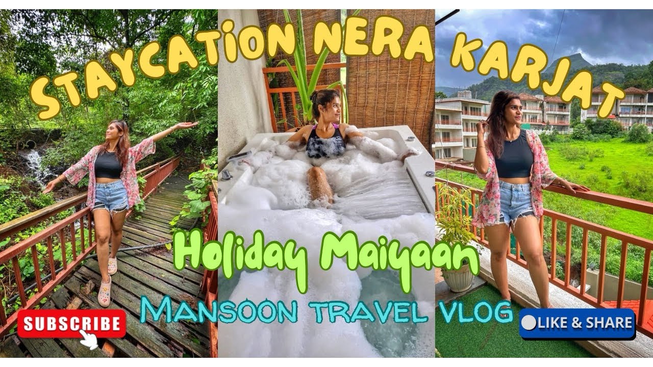 Couple Staycation Near Karjat | Holiday Maiyaan | Private Pool & Jacuzzi | Mansoon Travel Vlog 📍✨🥰