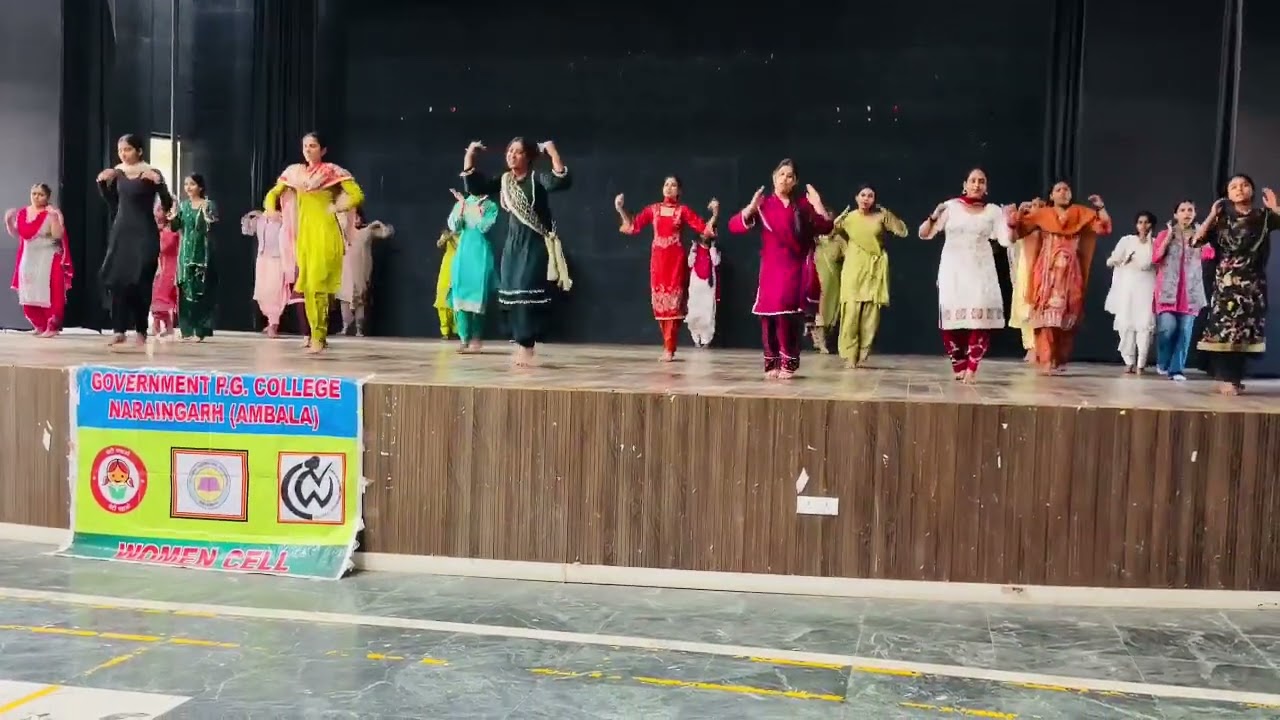 Panjabi song in dance workshop in p.g college naraingarh ✅🙏