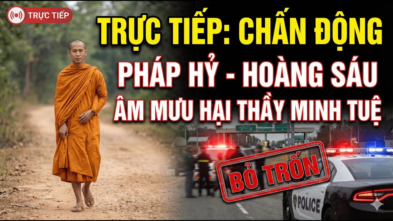 🔴 CHẤN ĐỘNG: Pháp Hỷ - Hoàng Sáu BỎ TRỐN! Sự thật âm mưu hại THẦY MINH TUỆ