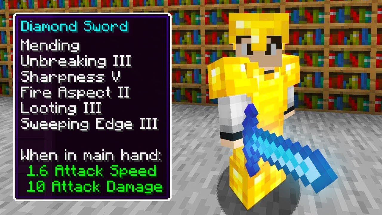 I made the ULTIMATE Diamond Sword in Minecraft (very op)