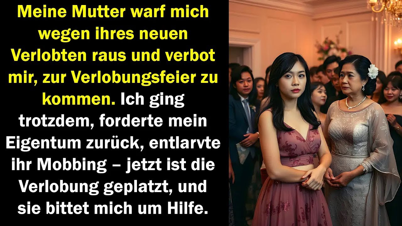 Meine Mutter warf mich raus, ich kam zur Feier, forderte mein Recht, nun ist ihre Verlobung geplatzt