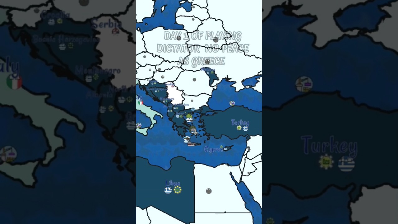 Day One Of Playing Dictators No Peace As Greece 🇬🇷❤️ (No Hate I Love All The Country's)