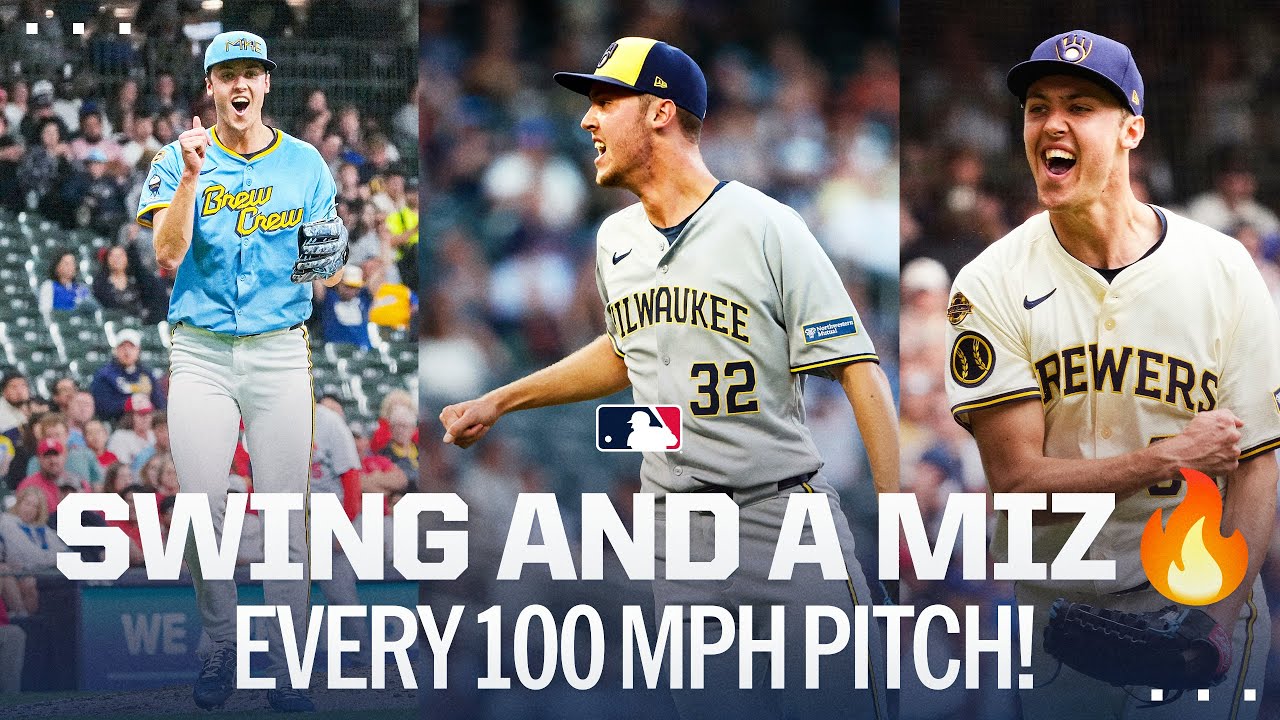 All 100+ MPH pitches from Brewers’ Jacob Misiorowski so far (62 in 3 games!)