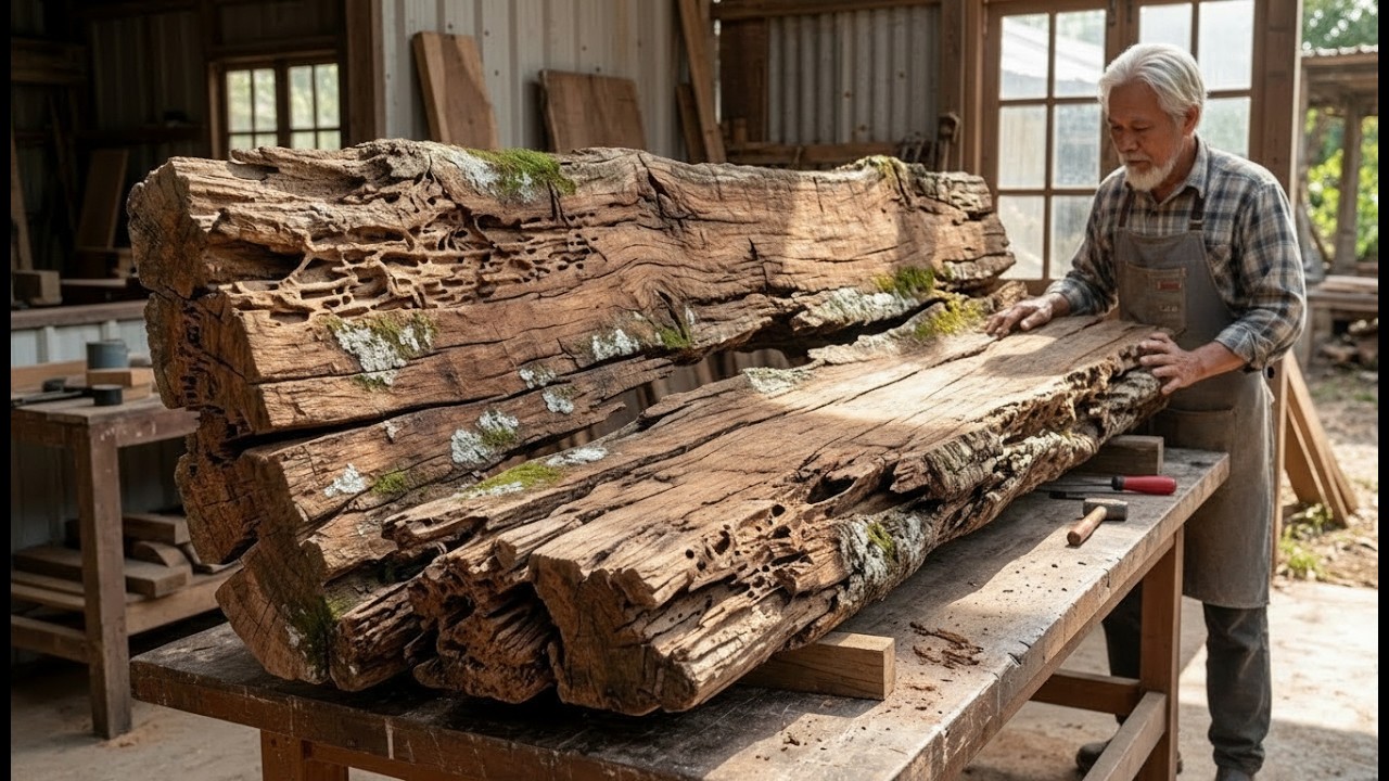 Amazing Wooden Assembly Table! The Magical Hands of a 70 Year Old Carpenter!