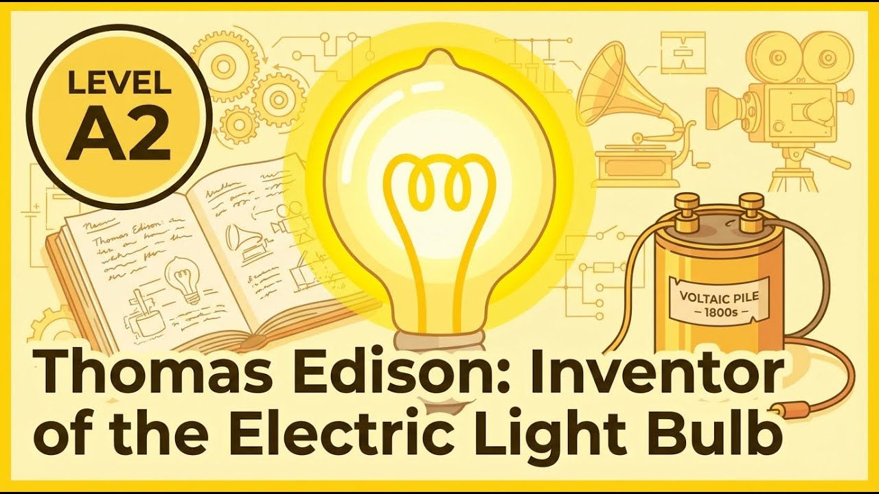 Thomas Edison | Learn English Through Story Level A2 | Graded Reader & Audiobook