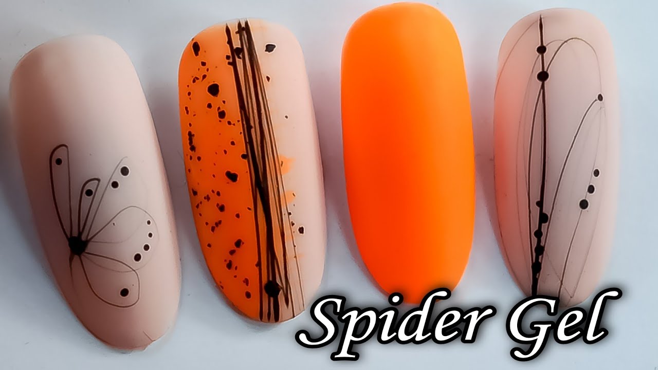 Spider Gel Nail Ideas//Easy Nail ART Design//Tutorial Step by Step