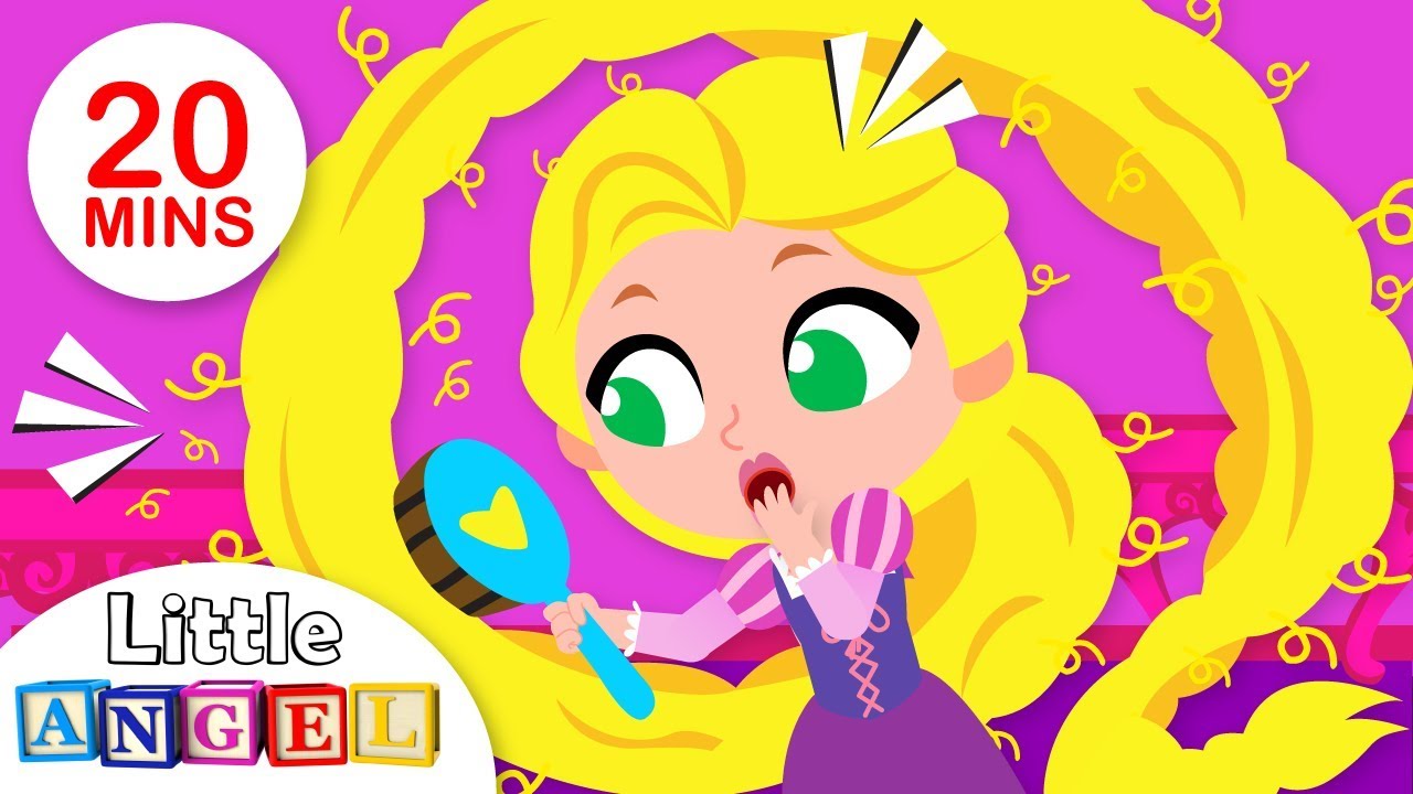Princess Rapunzel Brushes Her Hair | Детские Песенки и Стишки Принцесс от Маленького Ангела