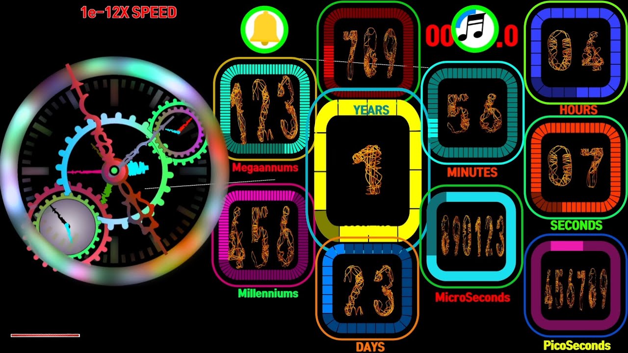 [Speed feeling] 123 megaannums 456 millenniums 789 years 1 month 23 days timer  countdown alarm🔔