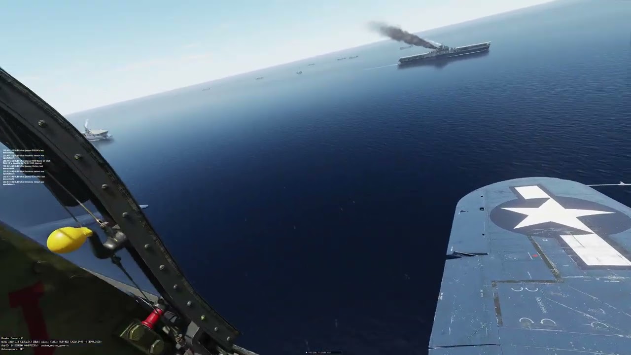 DCS WW2 serveur ESCA îles Mariannes Appontage Corsair