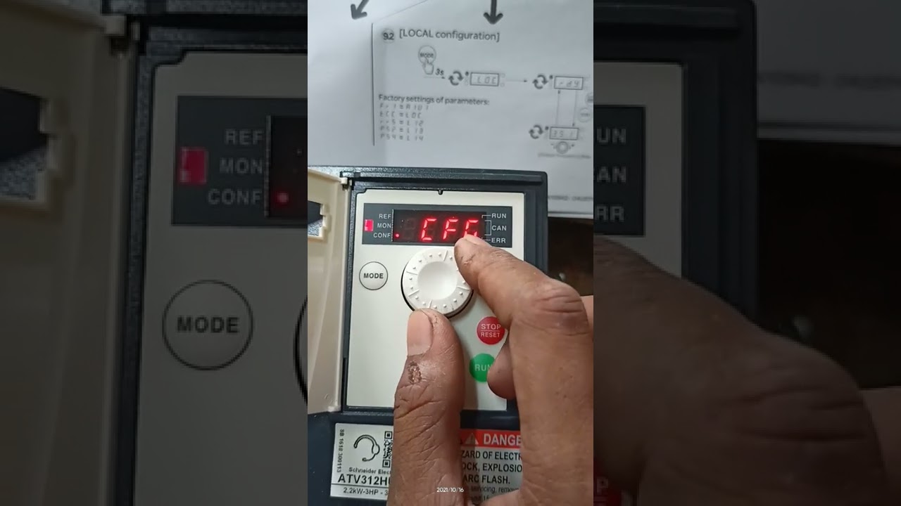 cara setting parameter inverter schneider ATV312