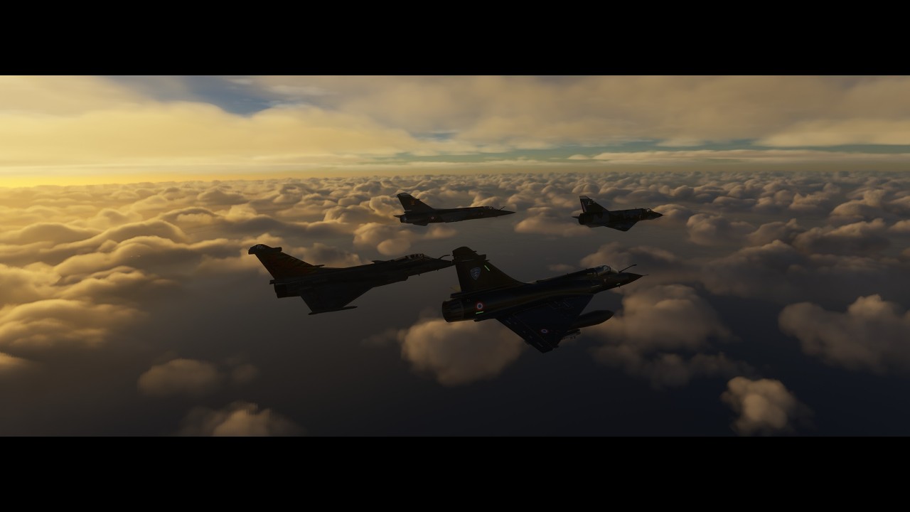 MirageIII  F1 2000C et Rafale fs2024