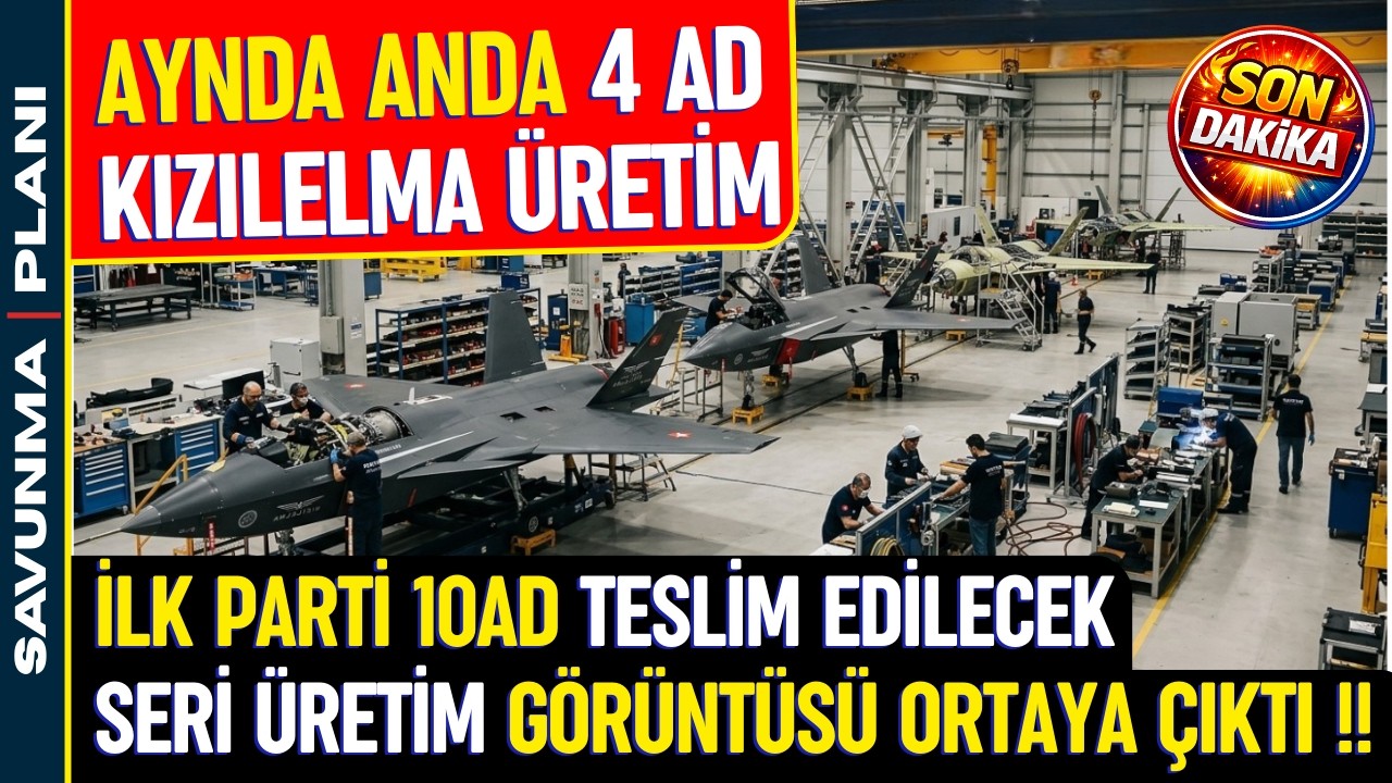 AYNI ANDA 4&rsquo;L&Uuml; KIZILELMA SERİ &Uuml;RETİM G&Uuml;C&Uuml; - BAYRAKTAR KIZILELMA - SAVUNMA SANAYİ