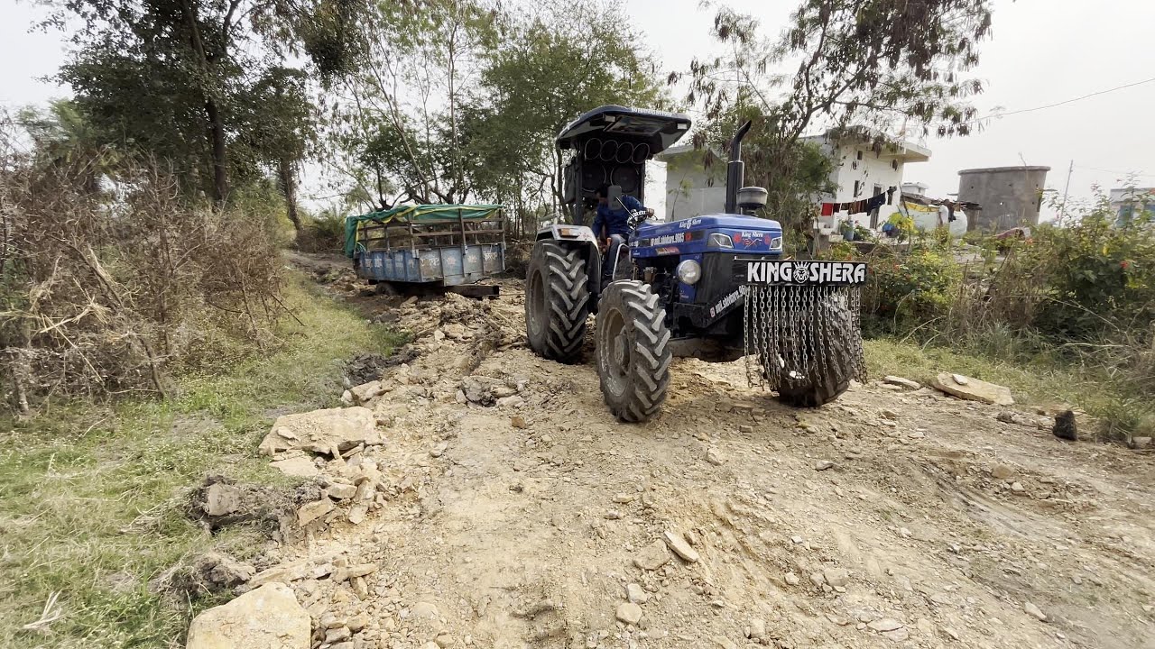 🚜💪 Trolley Nikali Power Show | Tractor Stunt & Desi ताकत!