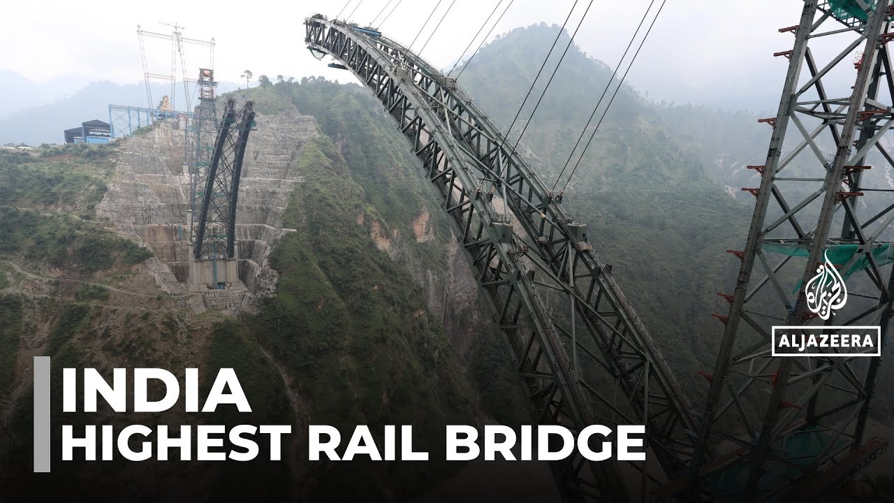 Modi inaugurates world&rsquo;s highest rail bridge in Indian-administered Kashmir
