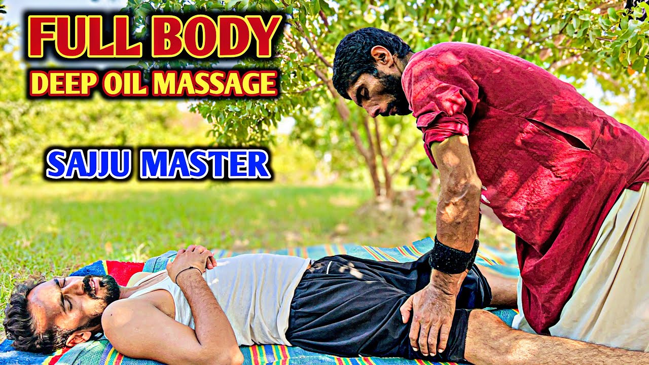 Complete Body Relaxation ASMR Massage | Head, Shoulder, Back, Legs & Feet by Sajju Master #massage
