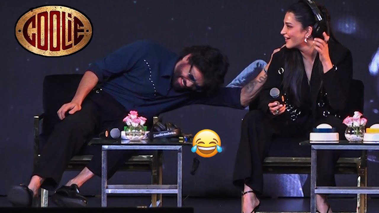 Nagarjuna Making HILARIOUS FUN With Shruti Haasan At Coolie Movie Press Meet | Anirudh Ravichander