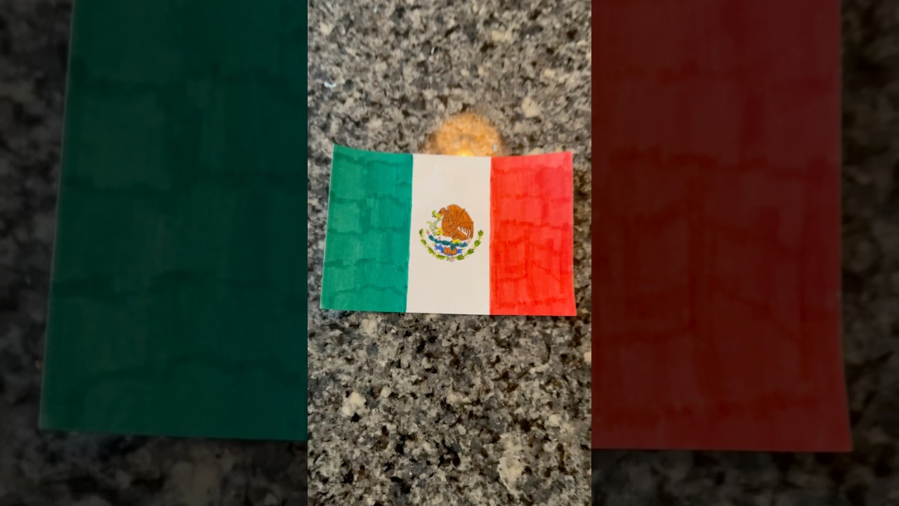 How to Draw Flags of the World - Day 10: Mexico   Requested by @AvaRojo-o6x #mexico #flags #tutorial