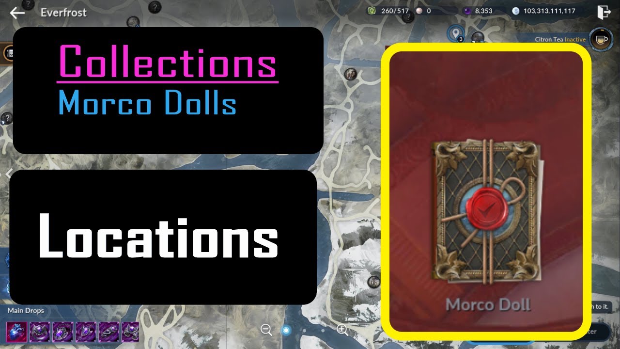 Black Desert Mobile - Collection Morco Dolls Locations