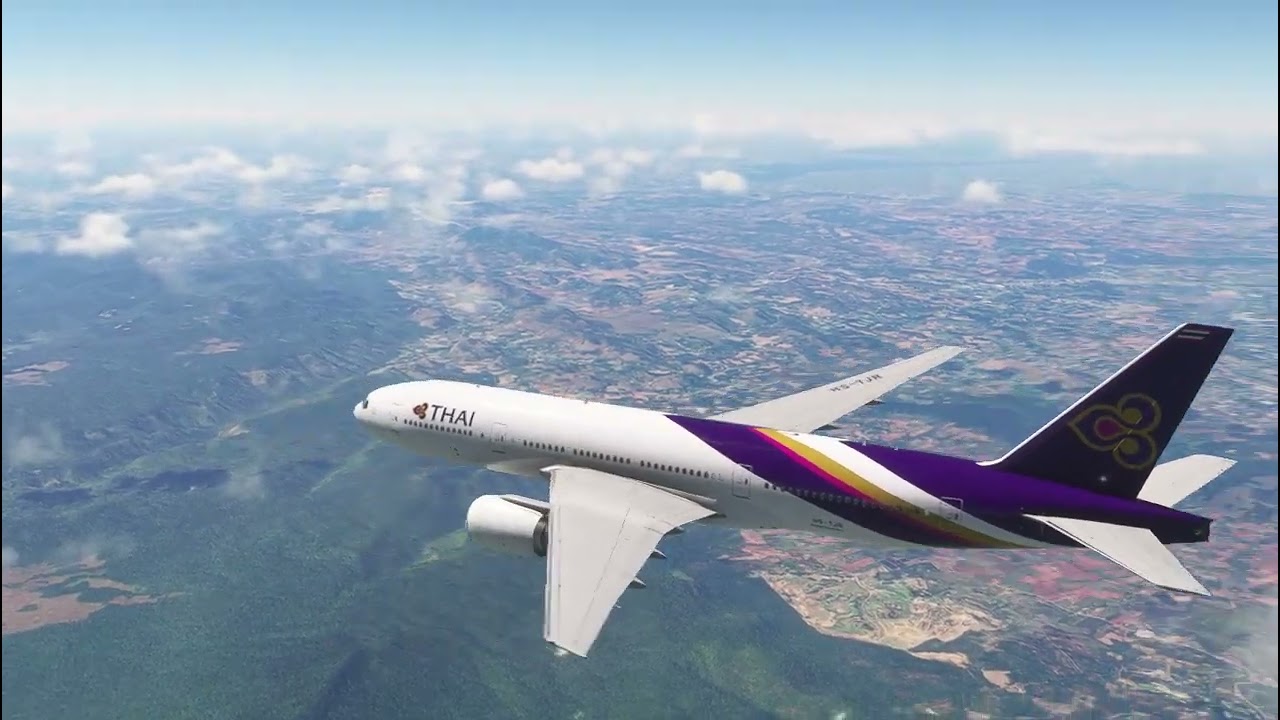 TG THA645 Landing to Bangkok from Nagoya B772ER