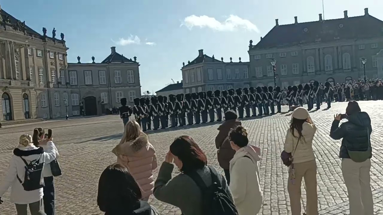 Changing the guard Amalienborg Palace Copenhagen