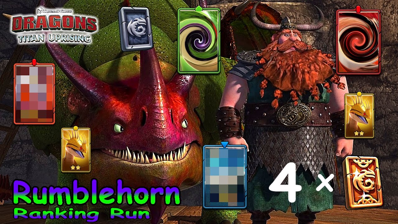 Dragons: Titan Uprising / Rumblehorn Ranking Run / Full Battle / BP 8600+ / (HTTYD)