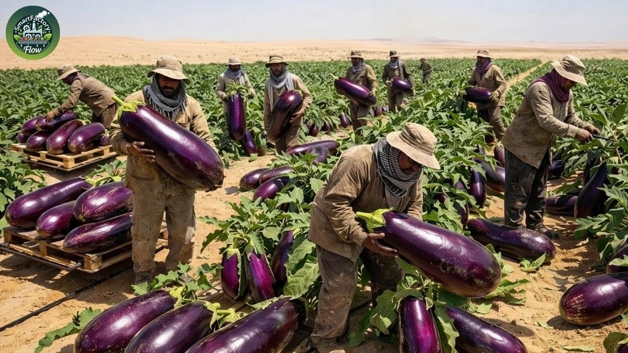 They Planted Eggplant in the Desert &mdash; What Happened Next Surprised Everyone | Full Growing Process