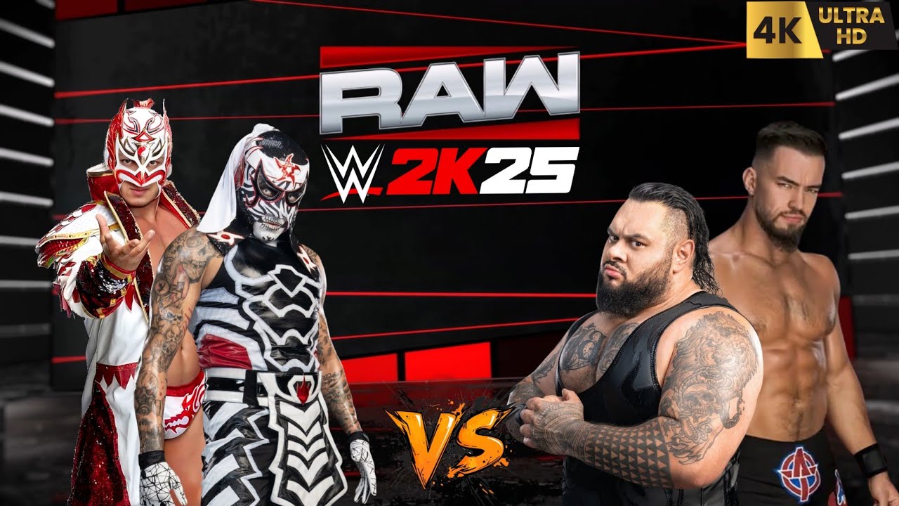 WWE 2K25 - Penta & Dragon Lee vs Bronson Reed & Austin Theory || WWE RAW || PC™ Gameplay [4K60]