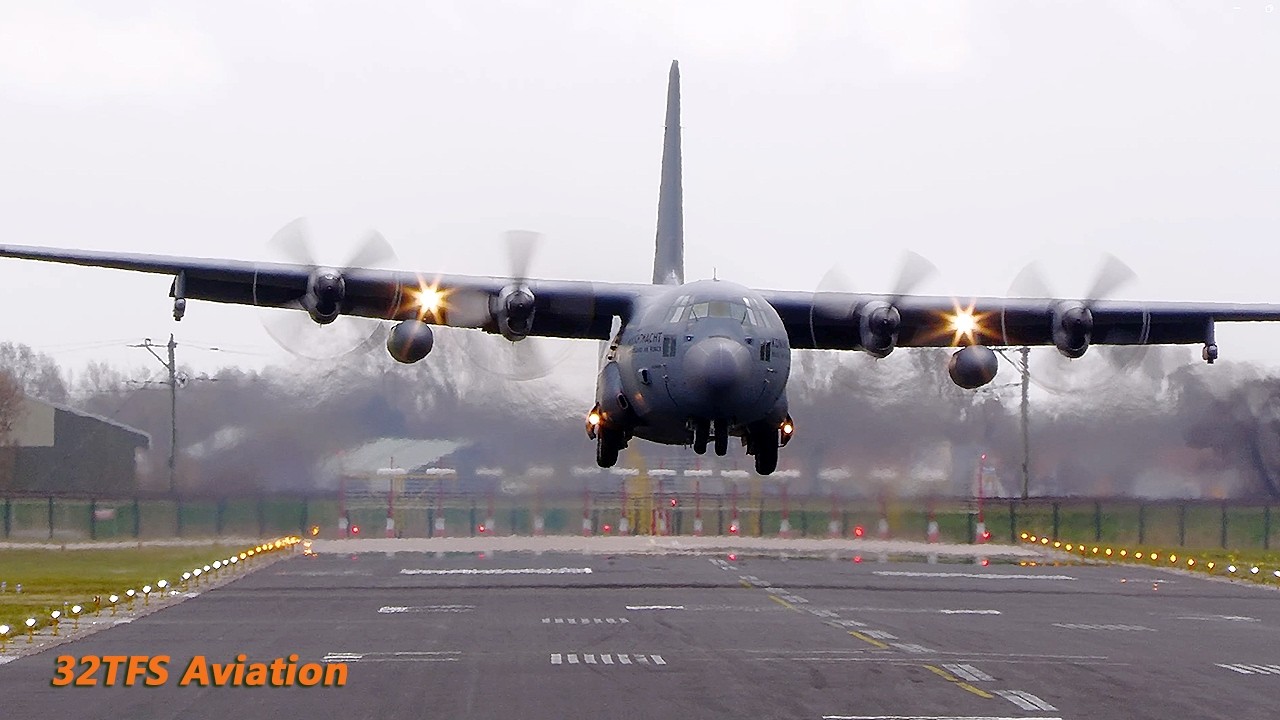 [4K] Orange Bull: C-130 Tactical Short Runway Landing at De Kooy